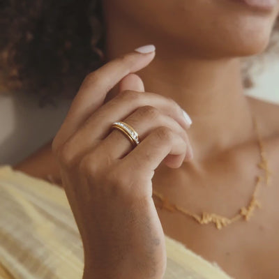 Bague Œil Porte-Bonheur I Anti-Stress Rotative I Ajustable